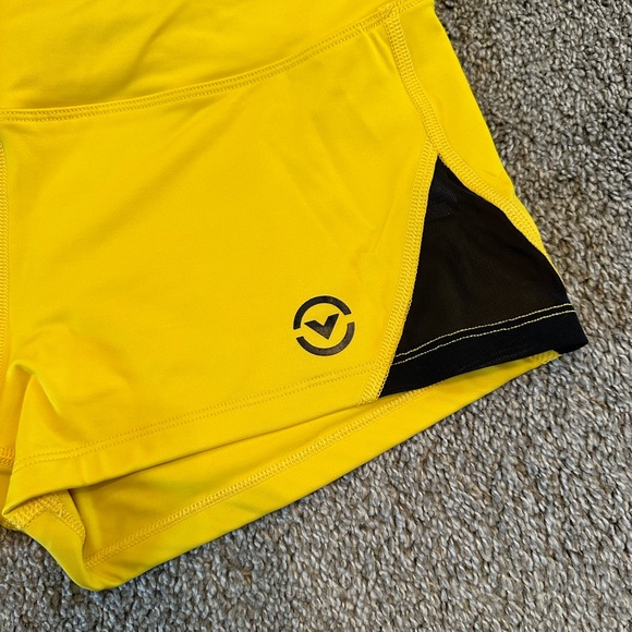 Virus Yellow Compression Shorts - Picture 2 of 4